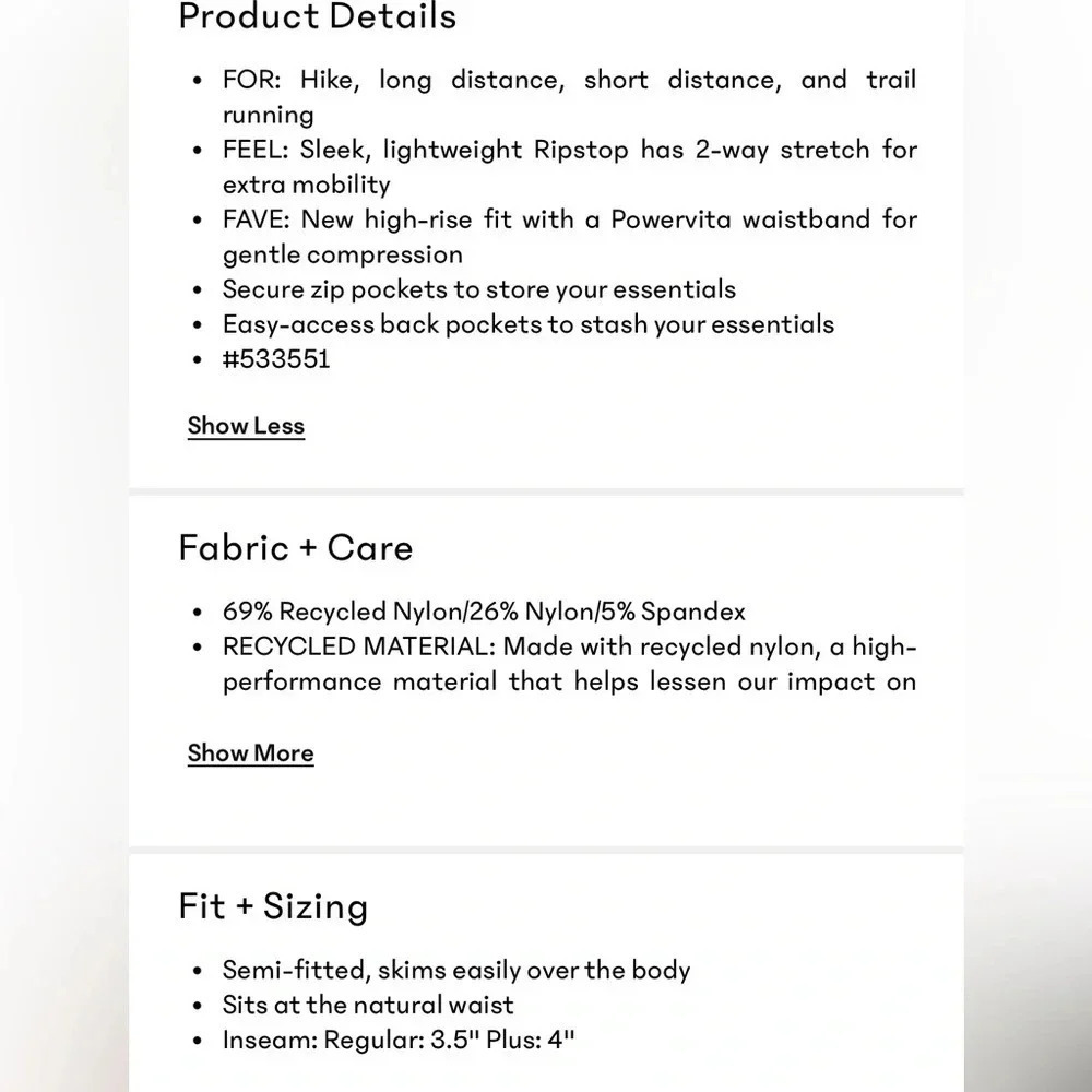 ATHLETA TREKKIE NORTH MID RISE SHORT - Picture 9 of 9